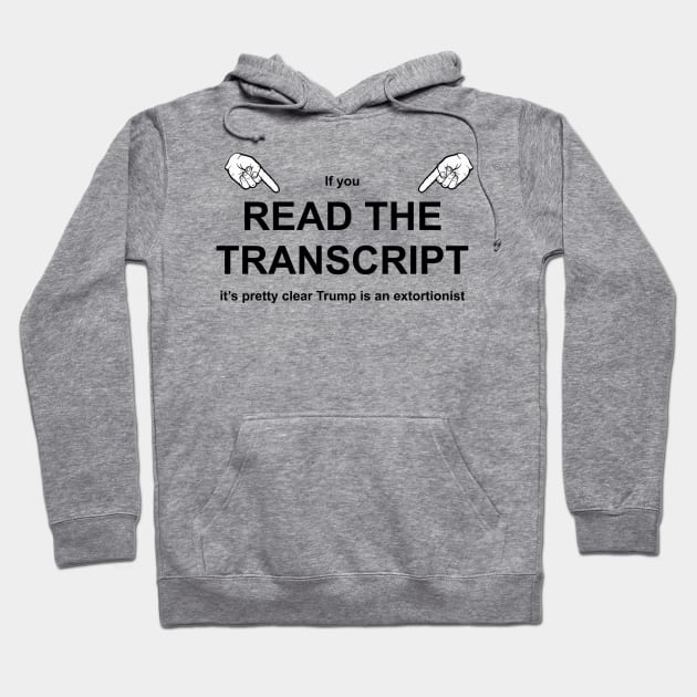 Read Transcript Hoodie by Cavalrysword